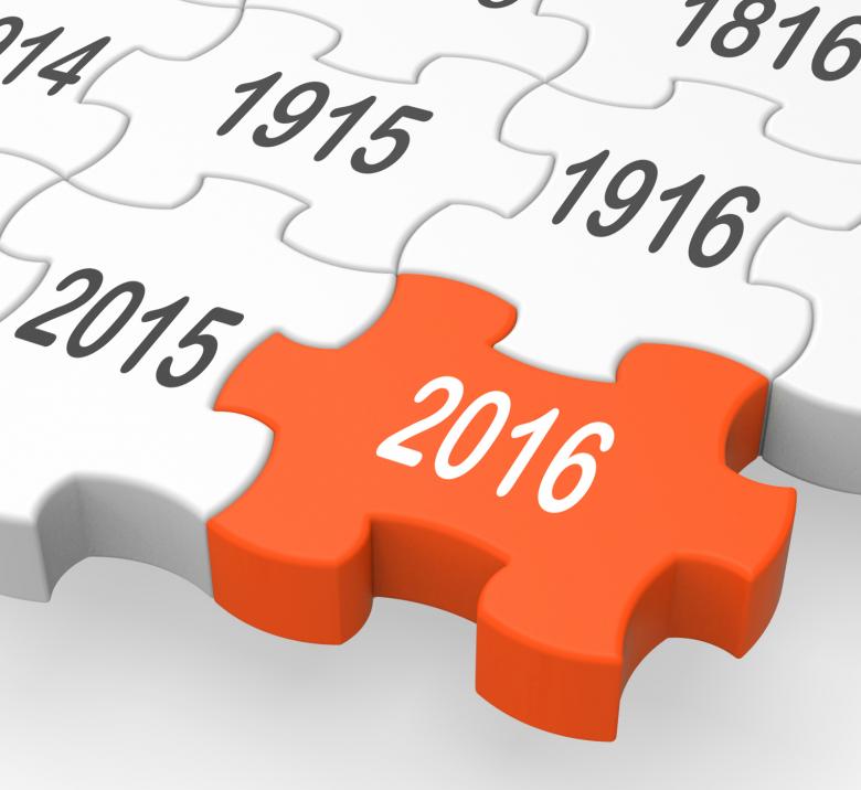Free stock image of 2016 Puzzle Piece Shows Expected Objectives created by Stuart Miles