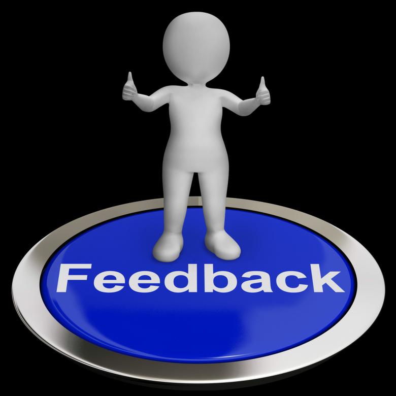 Free stock image of Feedback Button Shows Opinion Evaluation And Surveys created by Stuart Miles