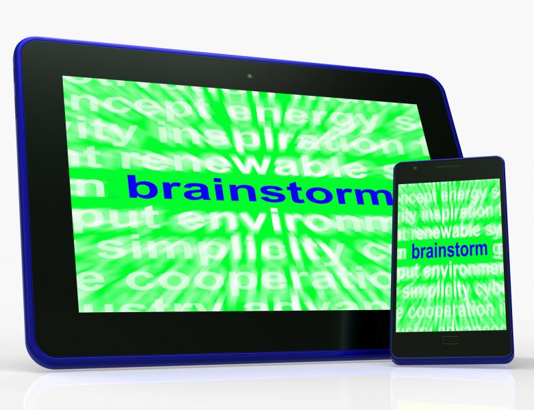 Free stock image of Brainstorm Tablet Means Thinking Creatively Problem Solving And Ideas created by Stuart Miles