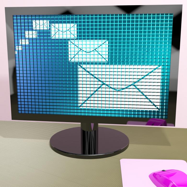 Free stock image of Email Envelopes On Screen Showing Emailing Or Contacting created by Stuart Miles