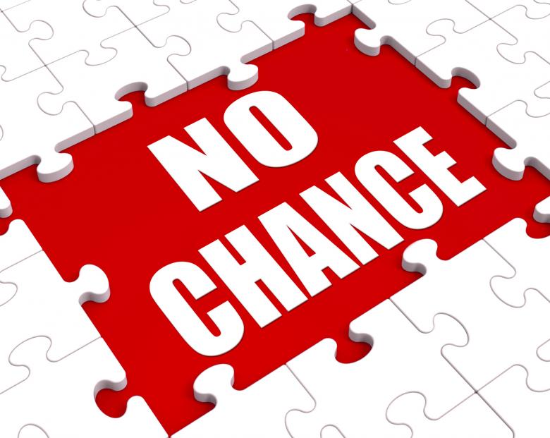 Free stock image of No Chance Puzzle Shows Refusal Rejected Or Never created by Stuart Miles