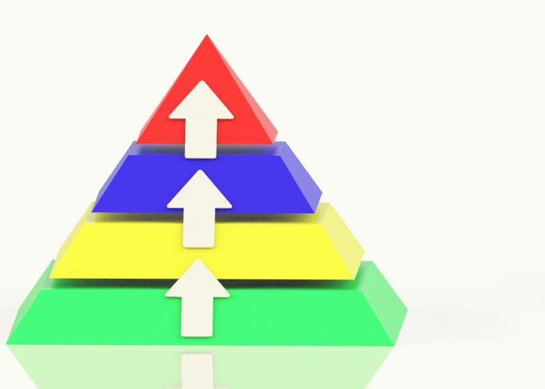 Free stock image of Pyramid With Up Arrows And Copyspace Showing Growth Or Progress created by Stuart Miles