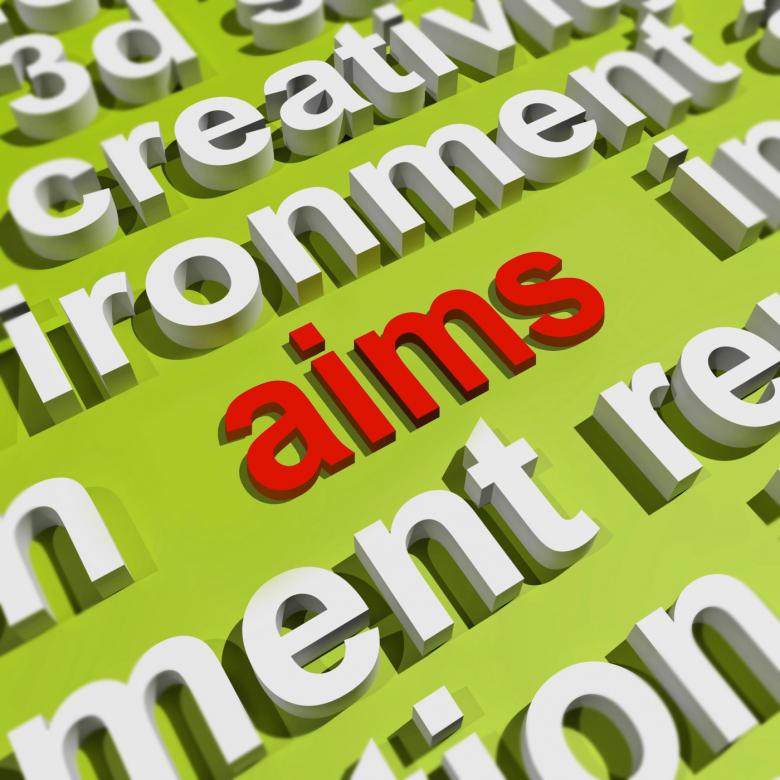 Free stock image of Aim In Word Cloud Shows Targeting Aspirations created by Stuart Miles