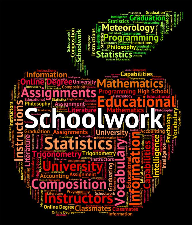 Free stock image of Schoolwork Word Indicates Undertaking Homework And Text created by Stuart Miles