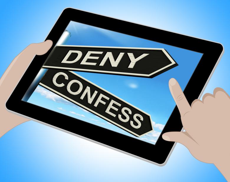 Free stock image of Deny Confess Tablet Means Refute Or Admit To created by Stuart Miles