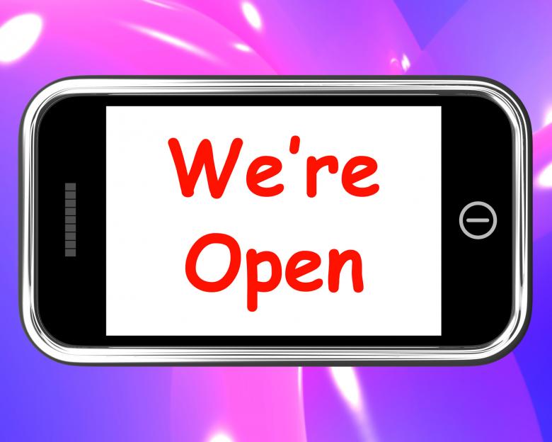 Free stock image of Were Open On Phone Shows New Store Launch created by Stuart Miles