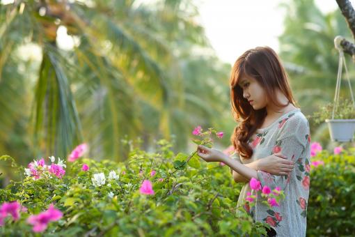 Girl in the Garden - Free Stock Photo