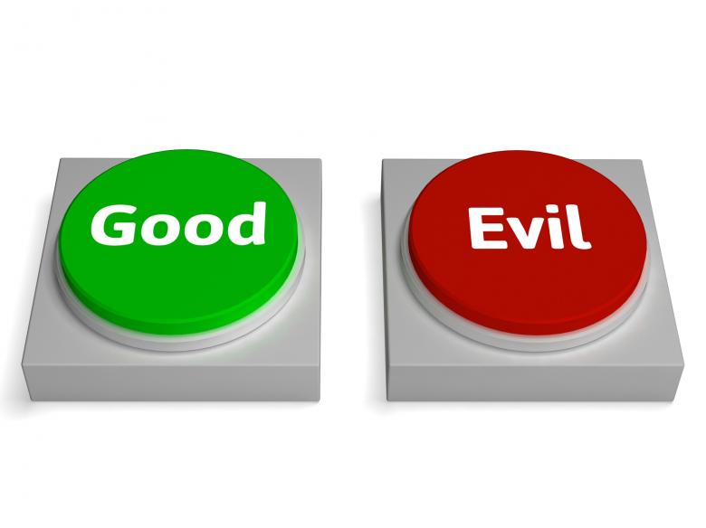 Free stock image of Good Evil Buttons Show Goodness Or Devil created by Stuart Miles