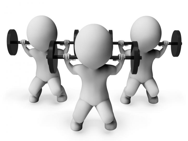 Free stock image of Weight Lifting Indicates Bar Bell And Bodybuilder 3d Rendering created by Stuart Miles