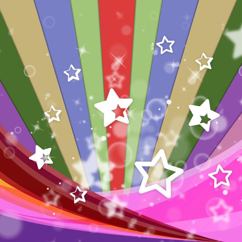 Free stock image of Stars Color Represents Multicolored Ray And Starry created by Stuart Miles