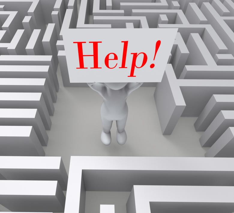 Free stock image of Help Sign Shows Lost In Maze created by Stuart Miles