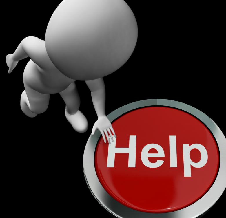 Free stock image of Help Button Means Aid Assistance Or Service created by Stuart Miles