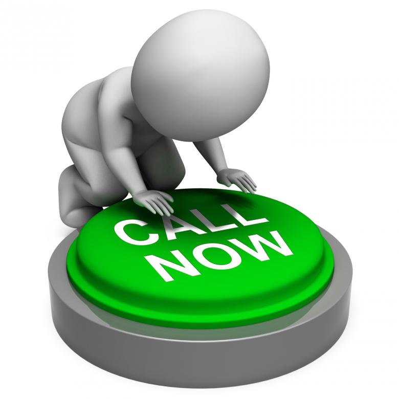 Free stock image of Call Now Button Shows Client Support Phone Number created by Stuart Miles