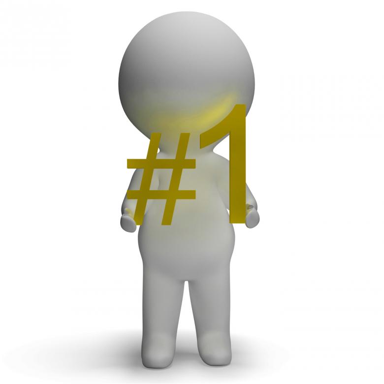 Free stock image of Number One 3d Character Showing First Place created by Stuart Miles