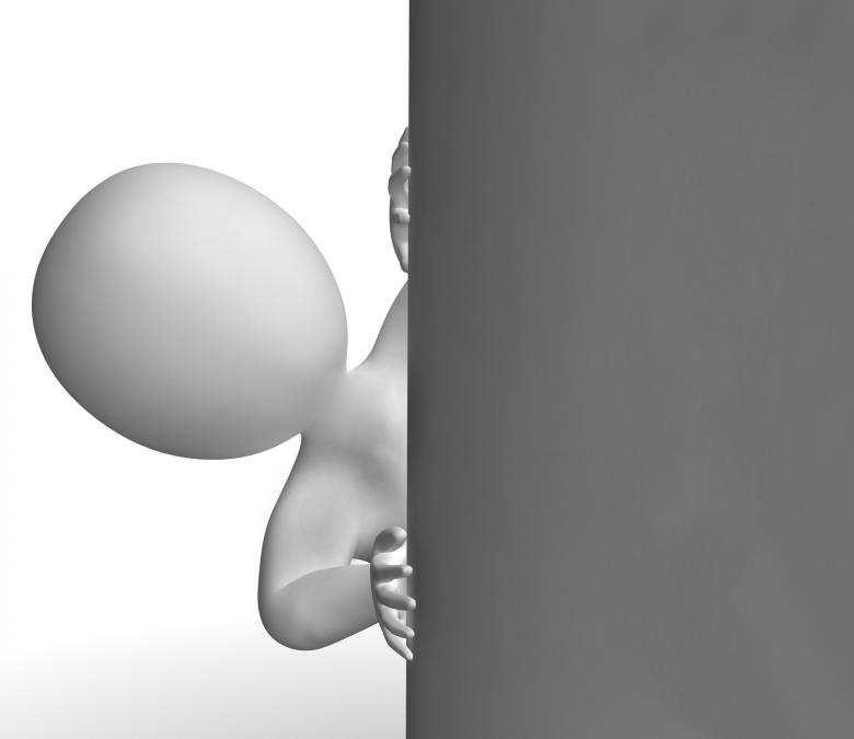 Free stock image of Blank Sign With Copyspace And 3d Character Looking created by Stuart Miles