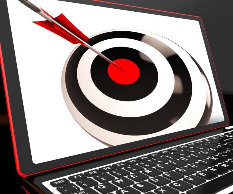 Free stock image of Dartboard On Laptop Shows Effectiveness created by Stuart Miles