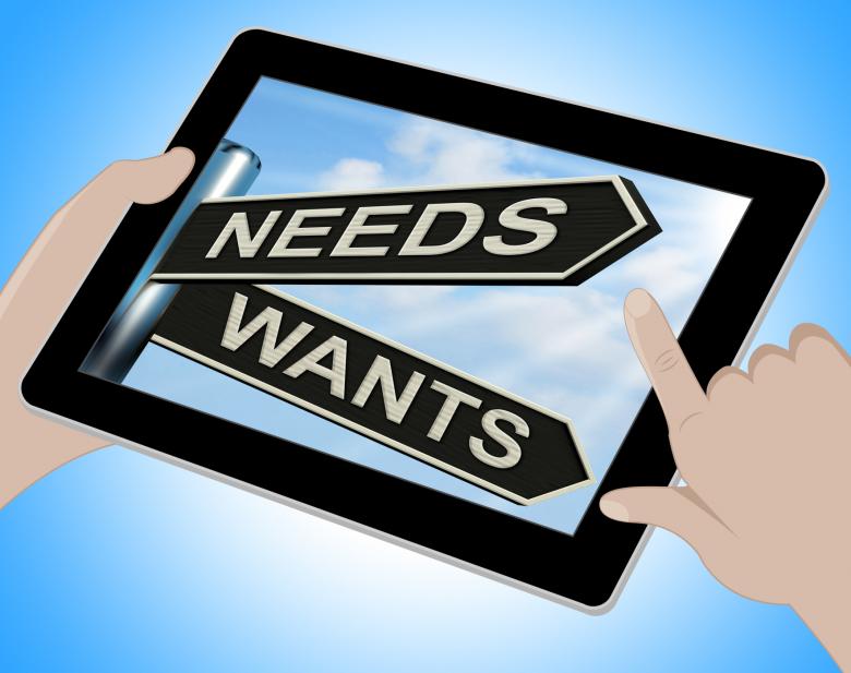 Free stock image of Needs Wants Tablet Means Necessity And Desire created by Stuart Miles
