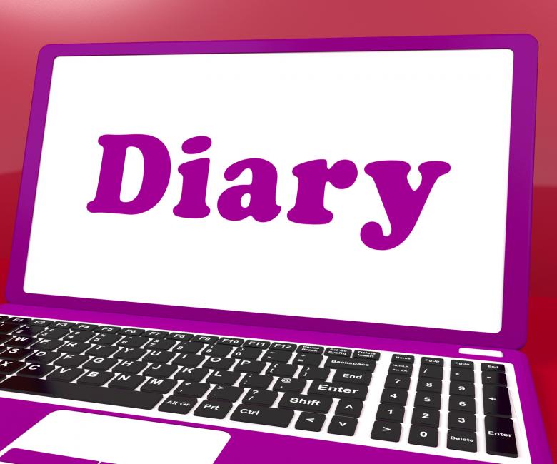 Free stock image of Diary Laptop Shows Online Planning Or Scheduler created by Stuart Miles