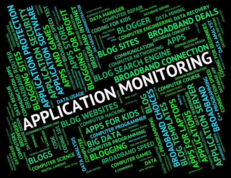 Free stock image of Application Monitoring Represents Program Monitors And Words created by Stuart Miles