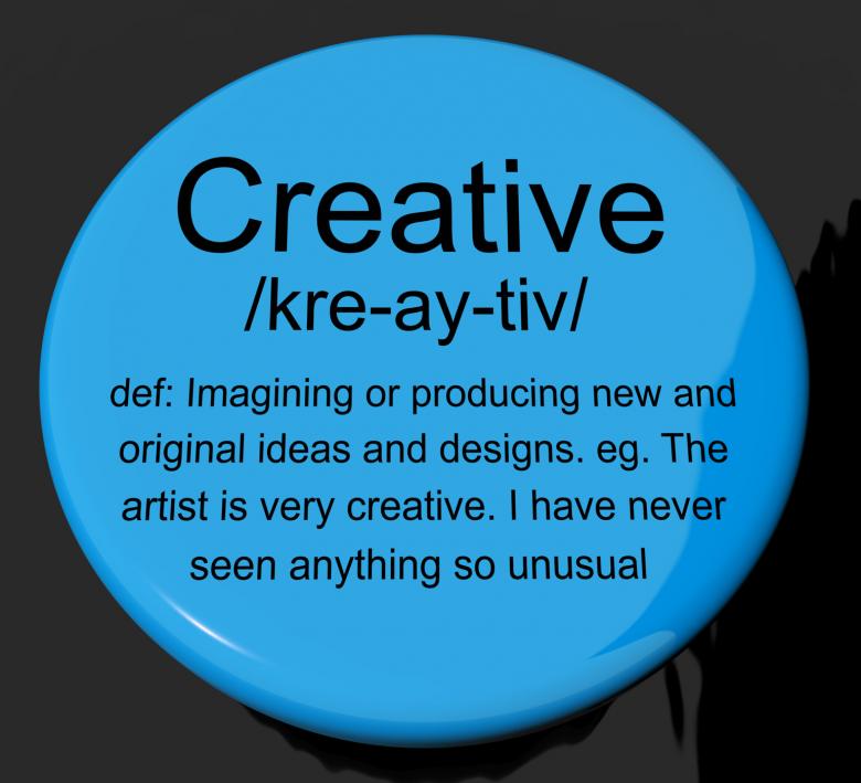 Free stock image of Creative Definition Button Showing Original Ideas Or Artistic Designs created by Stuart Miles