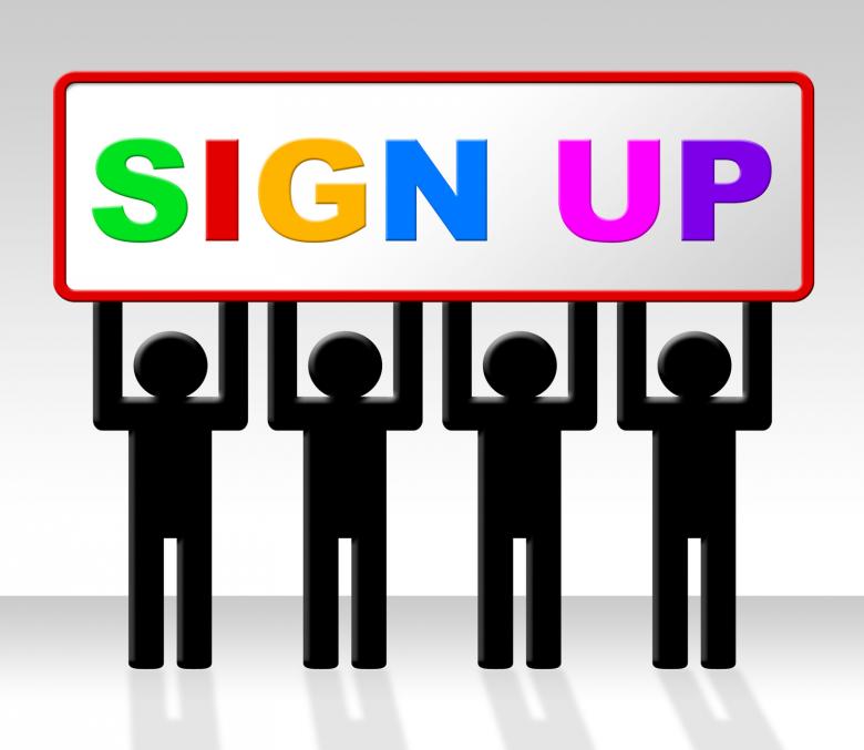 Free stock image of Sign Up Represents Join Subscribing And Admission created by Stuart Miles