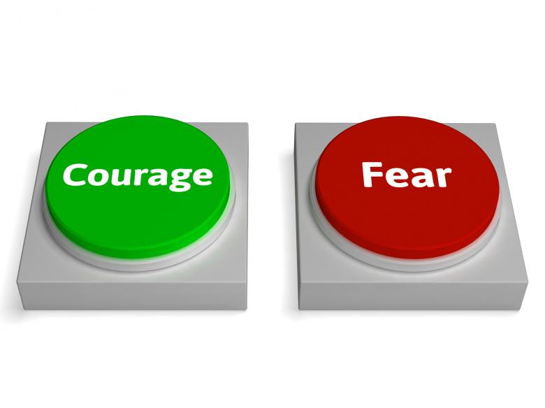 Free stock image of Courage Fear Buttons Shows Bravery Or Scared created by Stuart Miles