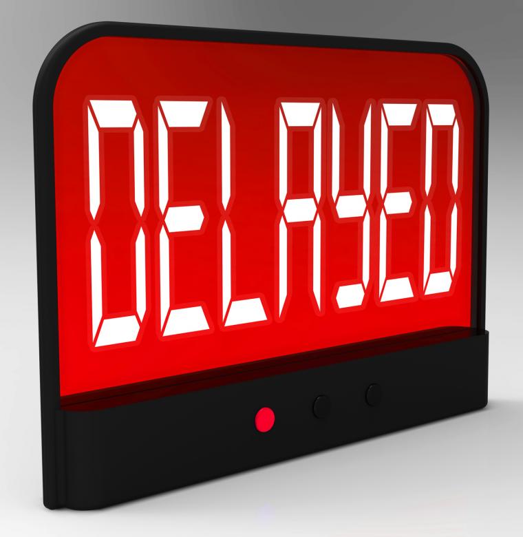 Free stock image of Delayed Clock Shows Postponed Or Running Late created by Stuart Miles