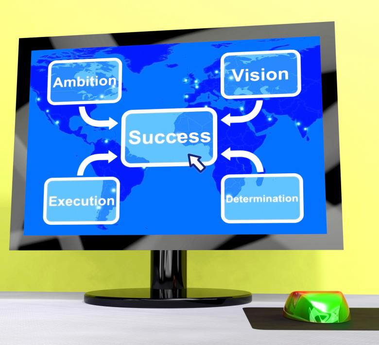 Free stock image of Success Diagram Showing Vision And Determination created by Stuart Miles