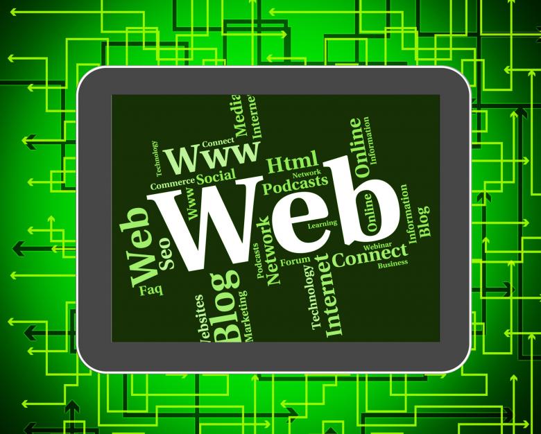 Free stock image of Web Word Represents Online Internet And Net created by Stuart Miles