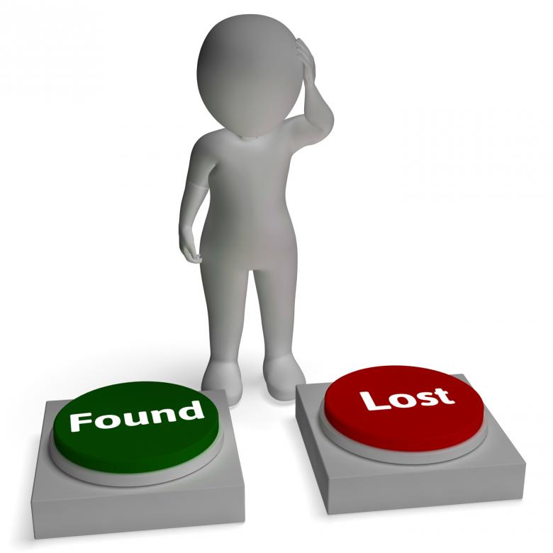 Free stock image of Lost Found Buttons Shows Losing And Finding created by Stuart Miles