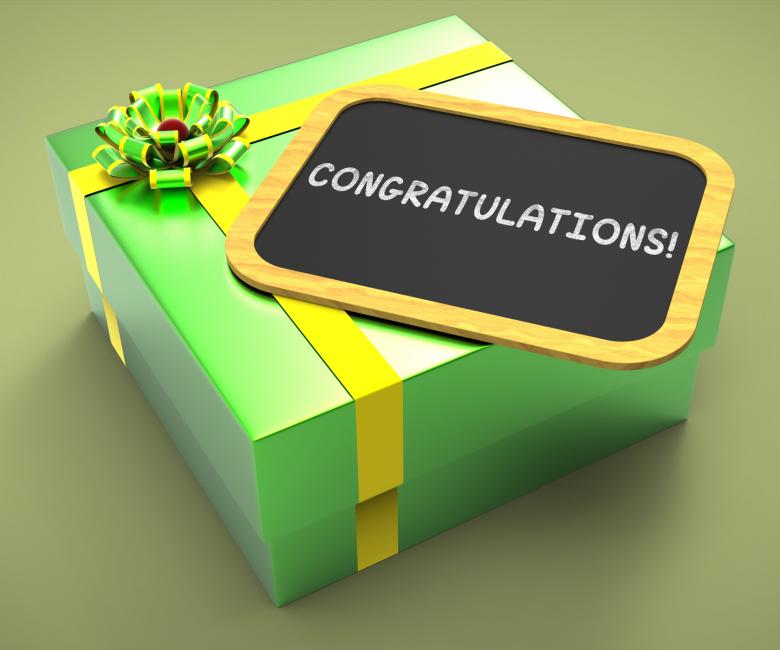 Free stock image of Congratulations Present Card Shows Accomplishments And Achievements created by Stuart Miles