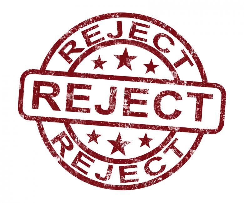 Free stock image of Reject Stamp Shows Rejection Denied Or Refusal created by Stuart Miles