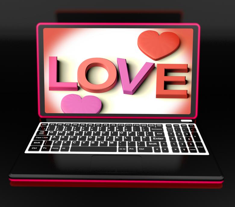 Free stock image of Love On Laptop Shows Romance created by Stuart Miles