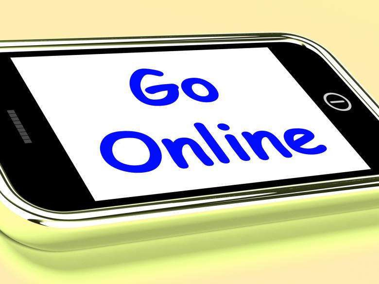 Free stock image of Go Online On Phone Shows Use Web Internet created by Stuart Miles