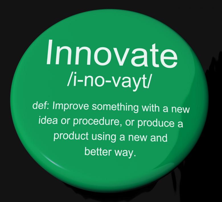 Free stock image of Innovate Definition Button Showing Creative Development And Ingenuity created by Stuart Miles