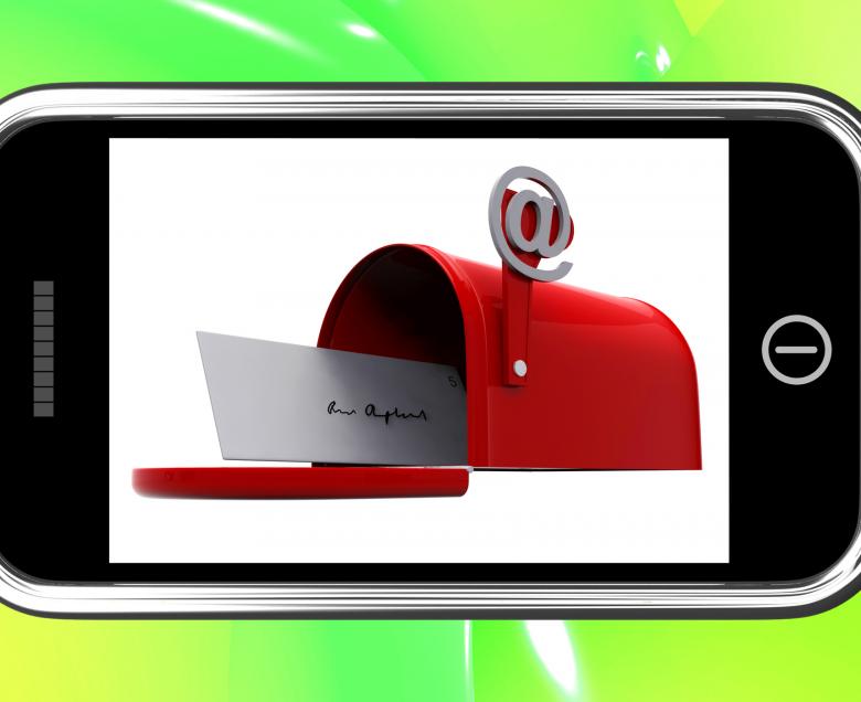 Free stock image of Mailbox On Smartphone Showing Email Inbox created by Stuart Miles