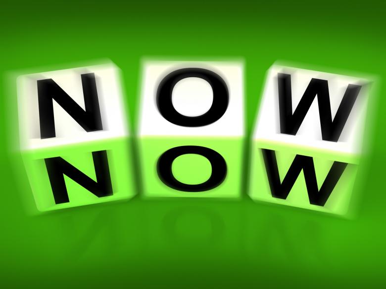 Free stock image of Now Blocks Displays Current urgent or instantaneous created by Stuart Miles