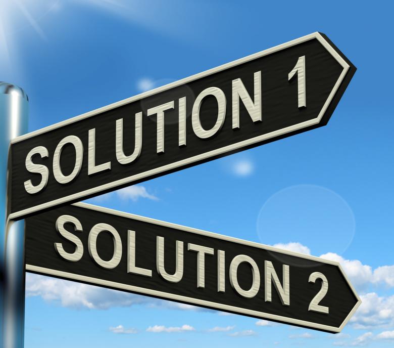 Free stock image of Solution 1 or 2 Choice Showing Strategy Options Or Solving created by Stuart Miles