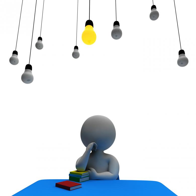Free stock image of Lightbulb Man Shows Think About It And Power 3d Rendering created by Stuart Miles