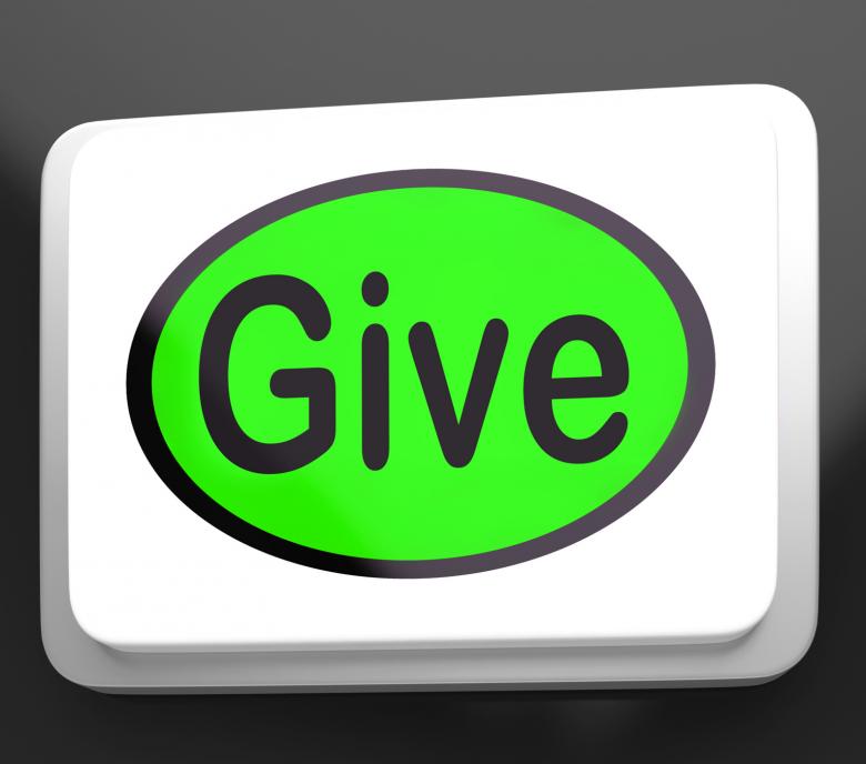 Free stock image of Give Button Means Bestowed Allot Or Grant created by Stuart Miles