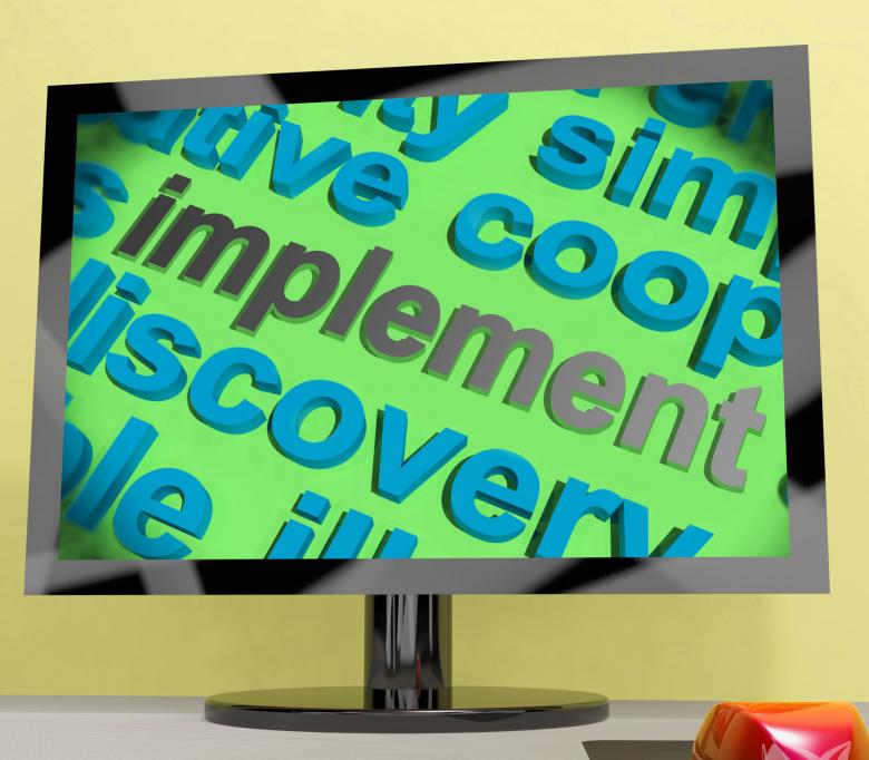 Free stock image of Implement Word Screen Means Execute Or Put Into Practice created by Stuart Miles