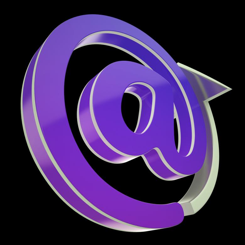 Free stock image of At-Symbol Shows E-mailing To Communicate At Office created by Stuart Miles