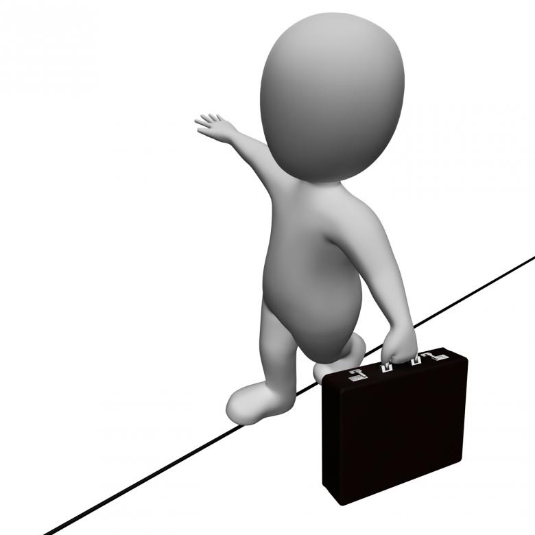 Free stock image of Balancing Tightrope Represents High Line And Balance 3d Rendering created by Stuart Miles