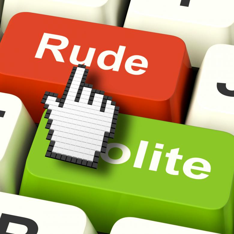Free stock image of Rude Impolite Computer Means Insolence Bad Manners created by Stuart Miles