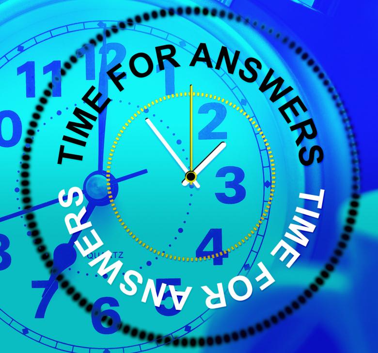 Free stock image of Time For Answers Indicates Knowhow Info And Assist created by Stuart Miles