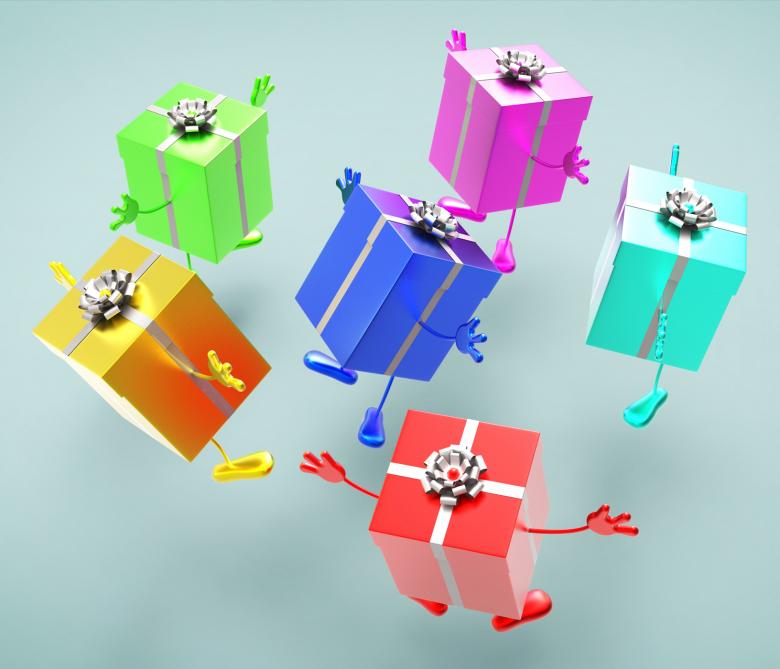Free stock image of Celebration Giftboxes Represents Celebrations Giving And Joy created by Stuart Miles