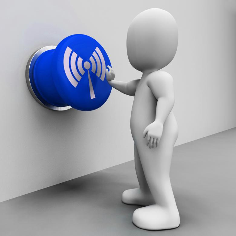 Free stock image of Wi-fi Button Means Internet Connection Or Mobile Data created by Stuart Miles