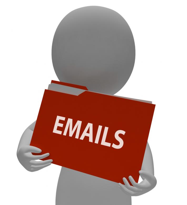 Free stock image of Emails Folder Indicates Mailing Office And Correspondence 3d Rendering created by Stuart Miles