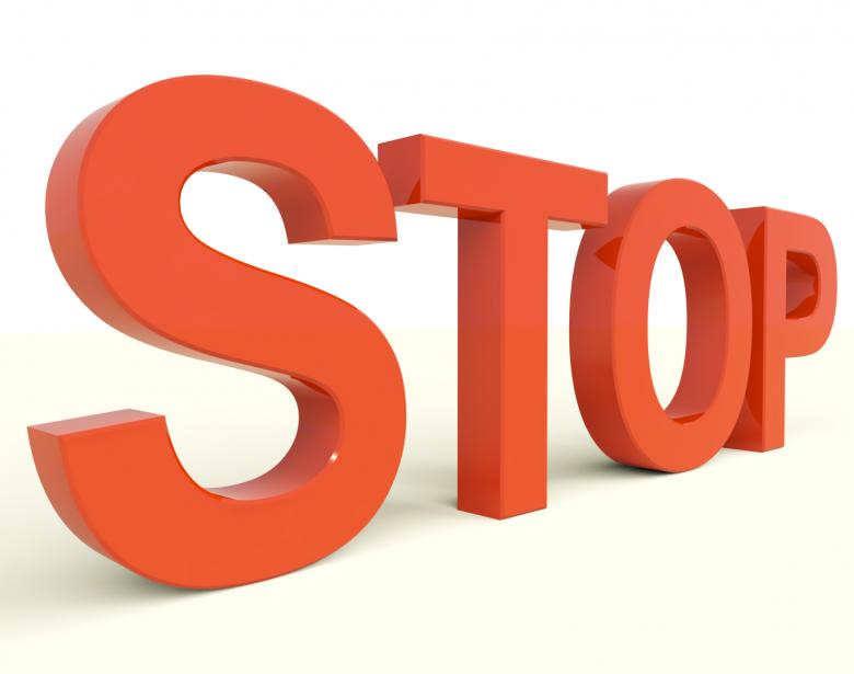 Free stock image of Stop Word Showing Denial Panic And Negativity created by Stuart Miles
