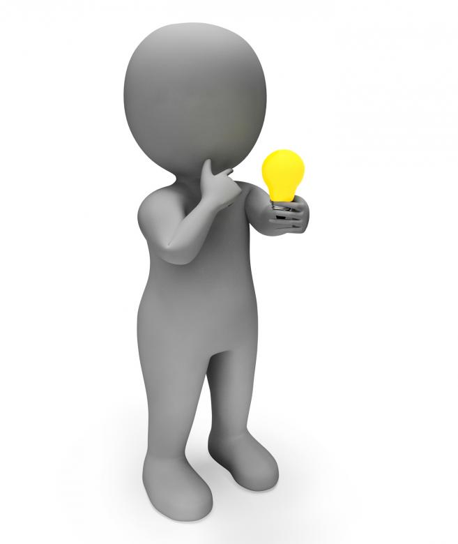 Free stock image of Lightbulb Idea Indicates Power Source And Character 3d Rendering created by Stuart Miles